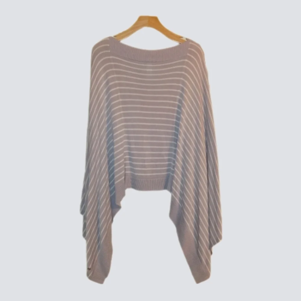 Lululemon Lavender and White Striped Knit Poncho - Picture 3 of 10